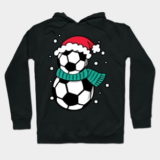 Christmas Soccer Ball Santa Hat Hoodie